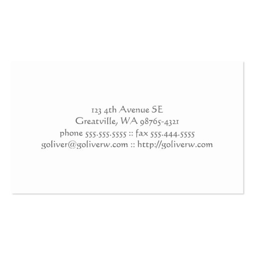 Type Writing Machine Business Card Template (back side)