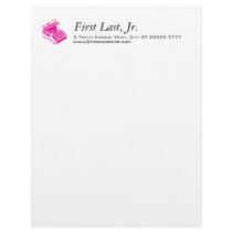 Type Writing Machine - Magenta Writer typewriter Custom Letterhead