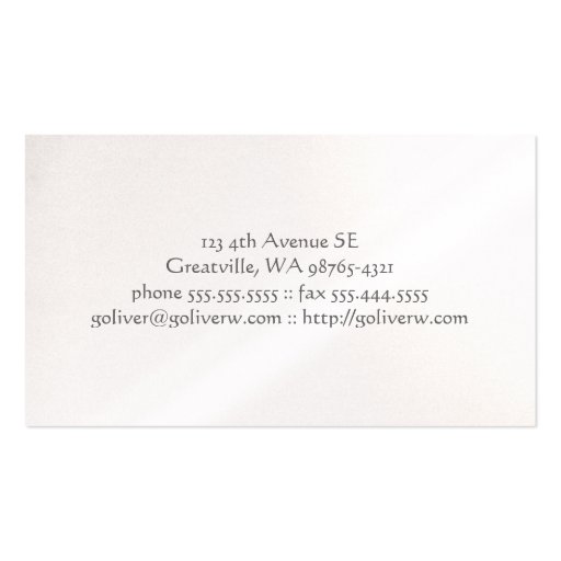 Type Writing Machine on Copper Texture Business Card (back side)