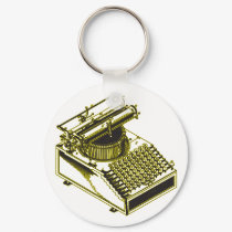 Type Writing Machine Patent Illustration keychains