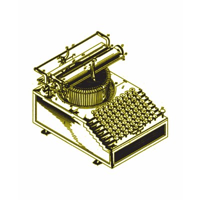 Type Writing Machine Patent Illustration T-shirt by TerryBain