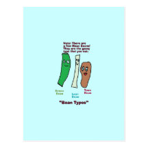 types of beans Postcard