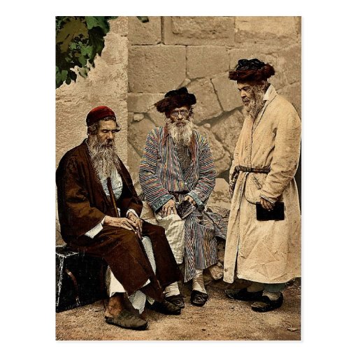 Types of Jews in Jerusalem, Holy Land rare Photoch Postcard Zazzle