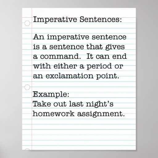 types-of-sentences-imperative-sentences-print-zazzle
