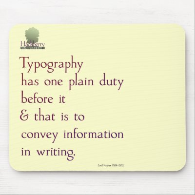 Type's Plain Duty Mousepad by Chakham