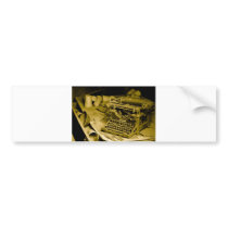 typewriter bumper sticker bumper stickers