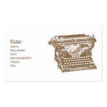 Typewriter Business Card