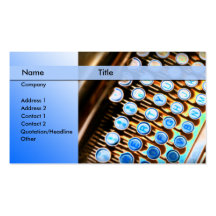 typewriter - editor reporter business card