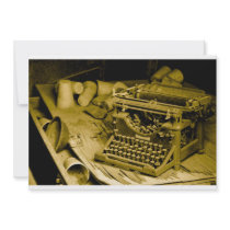 typewriter invitation by Kachoozie typewriter invitation