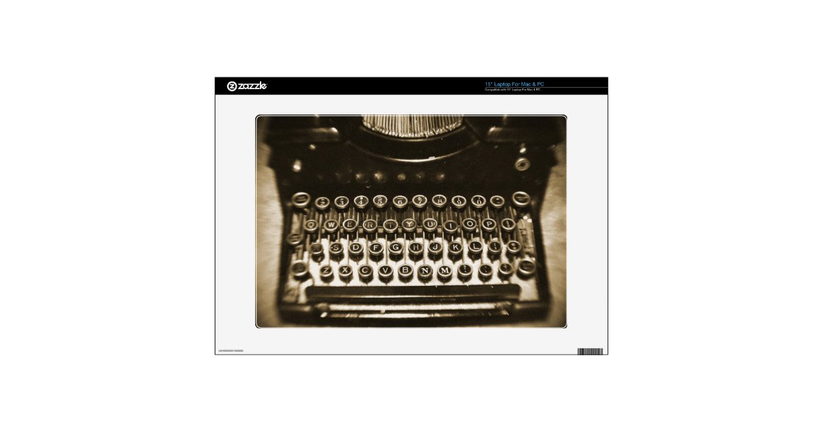 Typewriter Laptop Decals Zazzle