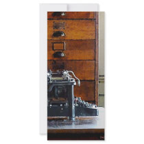 Typewriter Rack Card Design