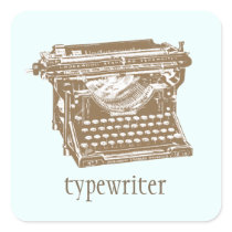 Typewriter Square Stickers