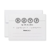 Typewriter Wedding Invitation RSVP