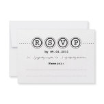 Typewriter Wedding Invitation RSVP