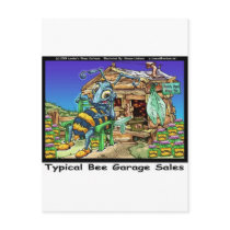 Typical Bee Garage Sales Funny Gifts & Tees postcards