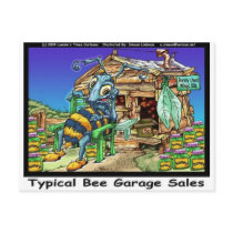Typical Bee Garage Sales Funny Gifts & Tees postcards