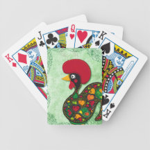 Typical Rooster of Barcelos Bicycle Poker Cards