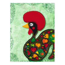 Typical Rooster of Barcelos Postcard