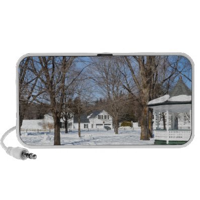 Typical Vermont Town In Winter iPod Speaker