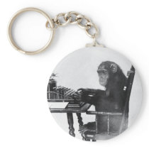 Typing Monkey Keychain