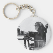 Typing Monkey Keychain