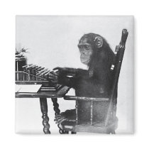 Typing Monkey Fridge Magnet