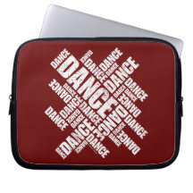 Typographic Dance (distressed) Laptop Sleeves