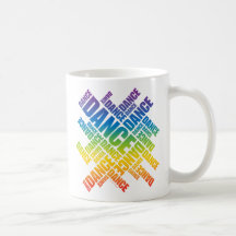 Typographic Dance (Spectrum) Coffee Mugs