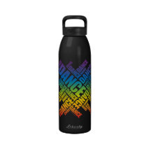 Typographic Dance (Spectrum) Drinking Bottles