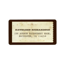 typographic old address labels