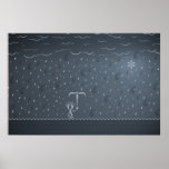 Typographic Rain Posters