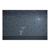 Typographic Rain posters