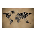 Typographic World Map posters by vladstudio Typographic World Map posters