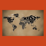 artsprojekt, typographic, world, map, closed
