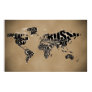 Typographic World Map Posters