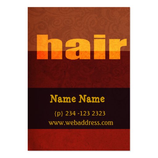 Typography Hair Salon Salons Business Cards (front side)