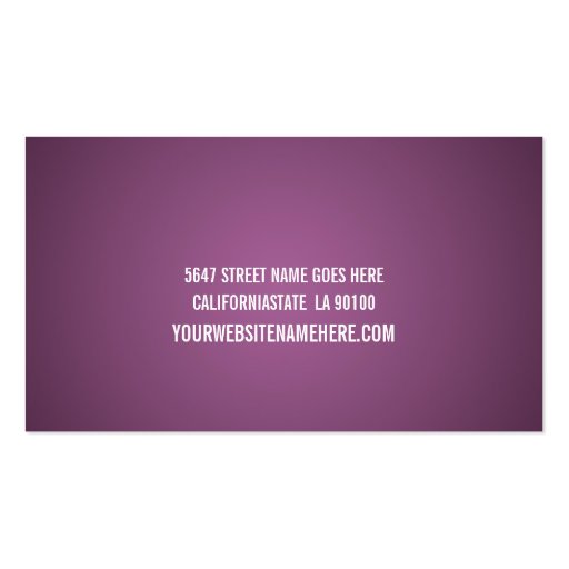 Typography Modern Business Card (back side)