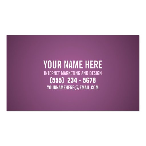 Typography Modern Business Card (front side)