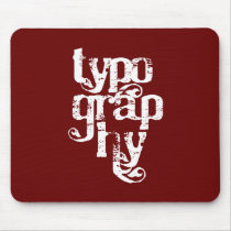 Typography Mousepad mousepads
