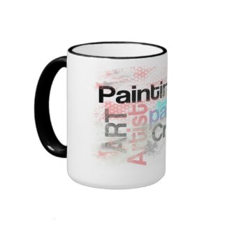 Typography Painting Art Create Tree Grunge Words mug