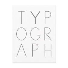 Typography Postcard