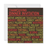 Typography Thanksgiving Dinner Invitation