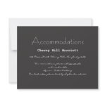 Typography Wedding Invitation Insert