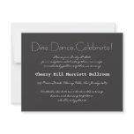 Typography Wedding Invitation Reception Card