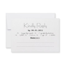 Typography Wedding Invitation RSVP