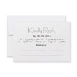 Typography Wedding Invitation RSVP