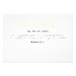 Typography Wedding RSVP in Gray and Yellow Personalized Announcements