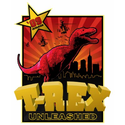 Tyrannosaurus Rex Dinosaur 2009  Invasion T-shirts by spacedust
