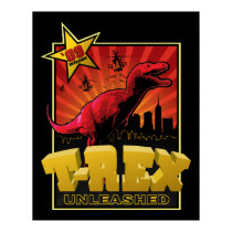 Tyrannosaurus Rex Dinosaur  Invasion posters