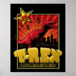 Tyrannosaurus Rex Dinosaur  Invasion posters